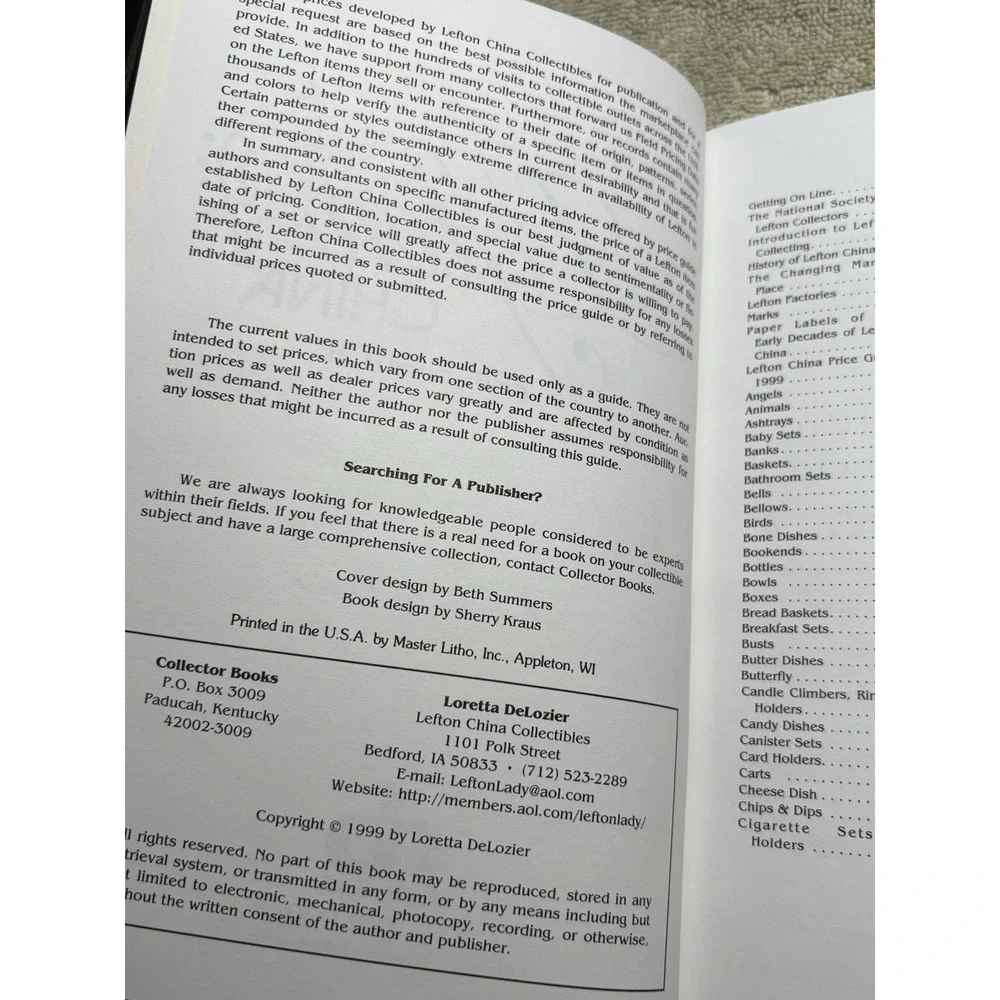 Lefton China Price Guide Identification & Values Book Collections